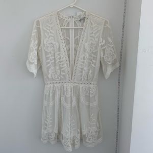 White Lace Romper